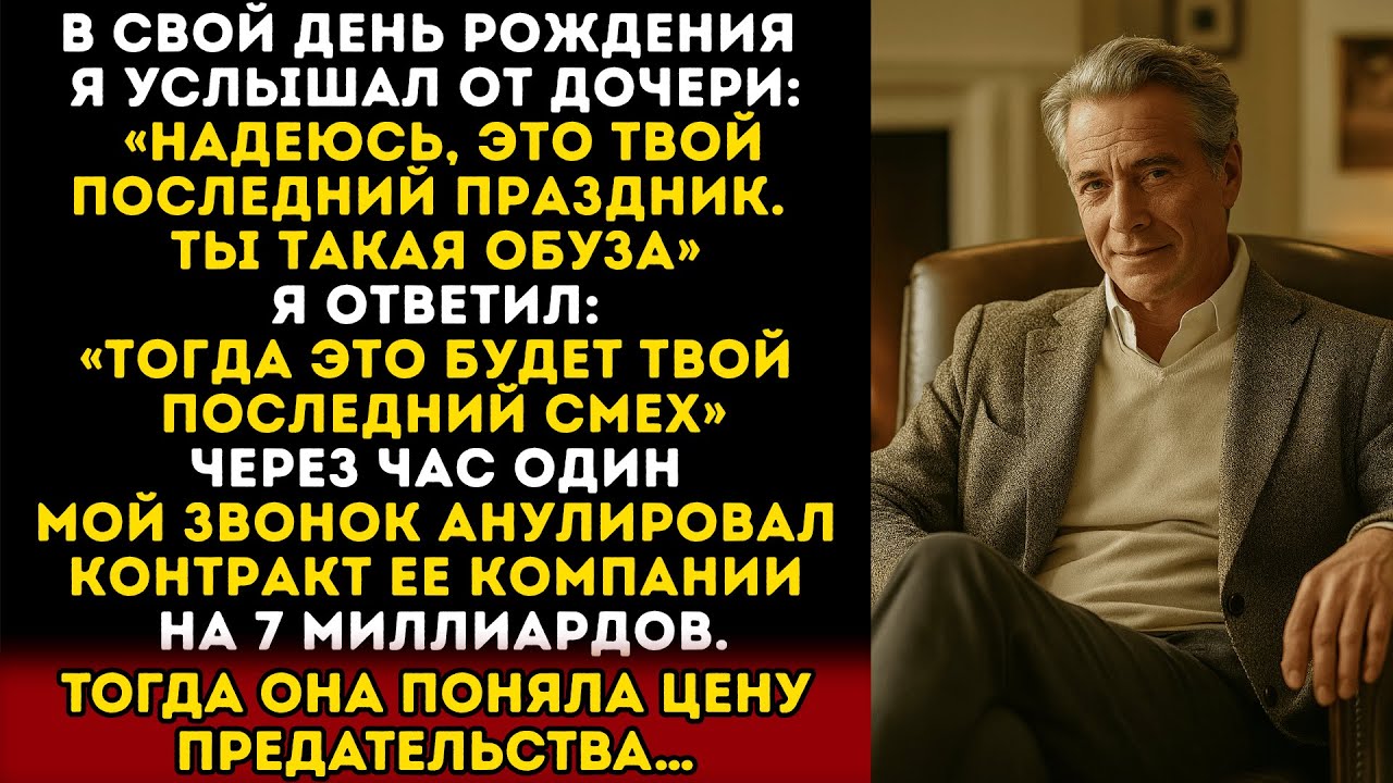 В день моего рождения дочь сказала мне: «Я надеюсь, что это твой последний праздник». И тогда я...