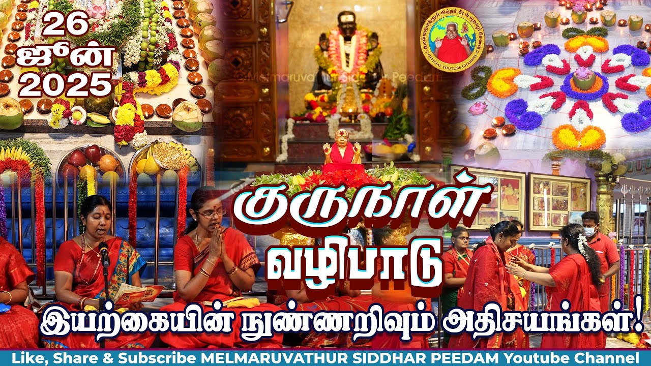 இயற்கையின் நுண்ணறிவும் அதிசயங்கள்! குருநாள் வழிபாடு 26-6-25 மேல்மருவத்தூர் ஆதிபராசக்தி சித்தர் பீடம்