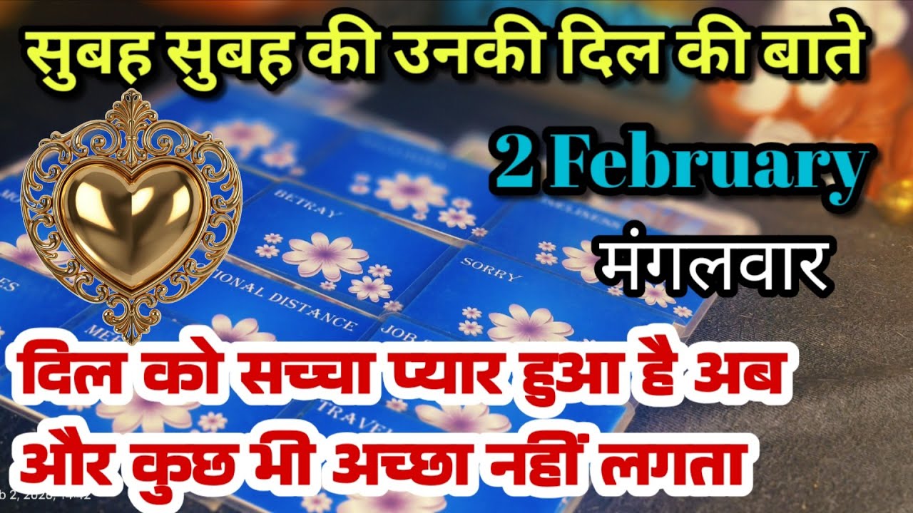 3 February 2026  TODAY'S HINDI TAROT READING 😍  आज सुबह की उनकी दिल की बाते, सुबह की मन की हालत