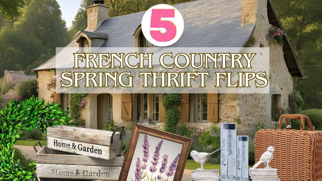 5 French Country Spring Thrift Flips using IOD & Redesign | DIY Budget Friendly Home Decor