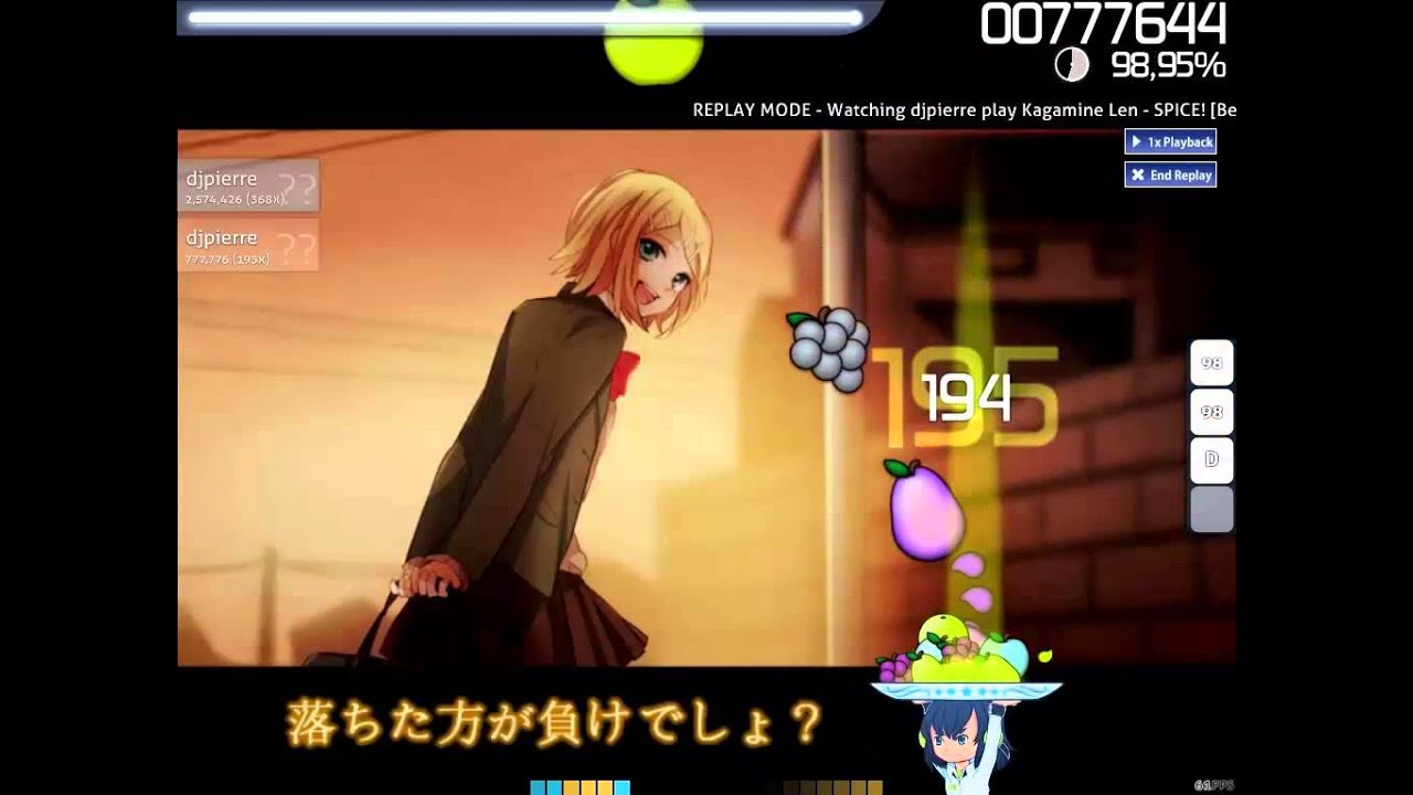 Osu [Catch the Beat] S1F10 - Kagamine Len - SPICE