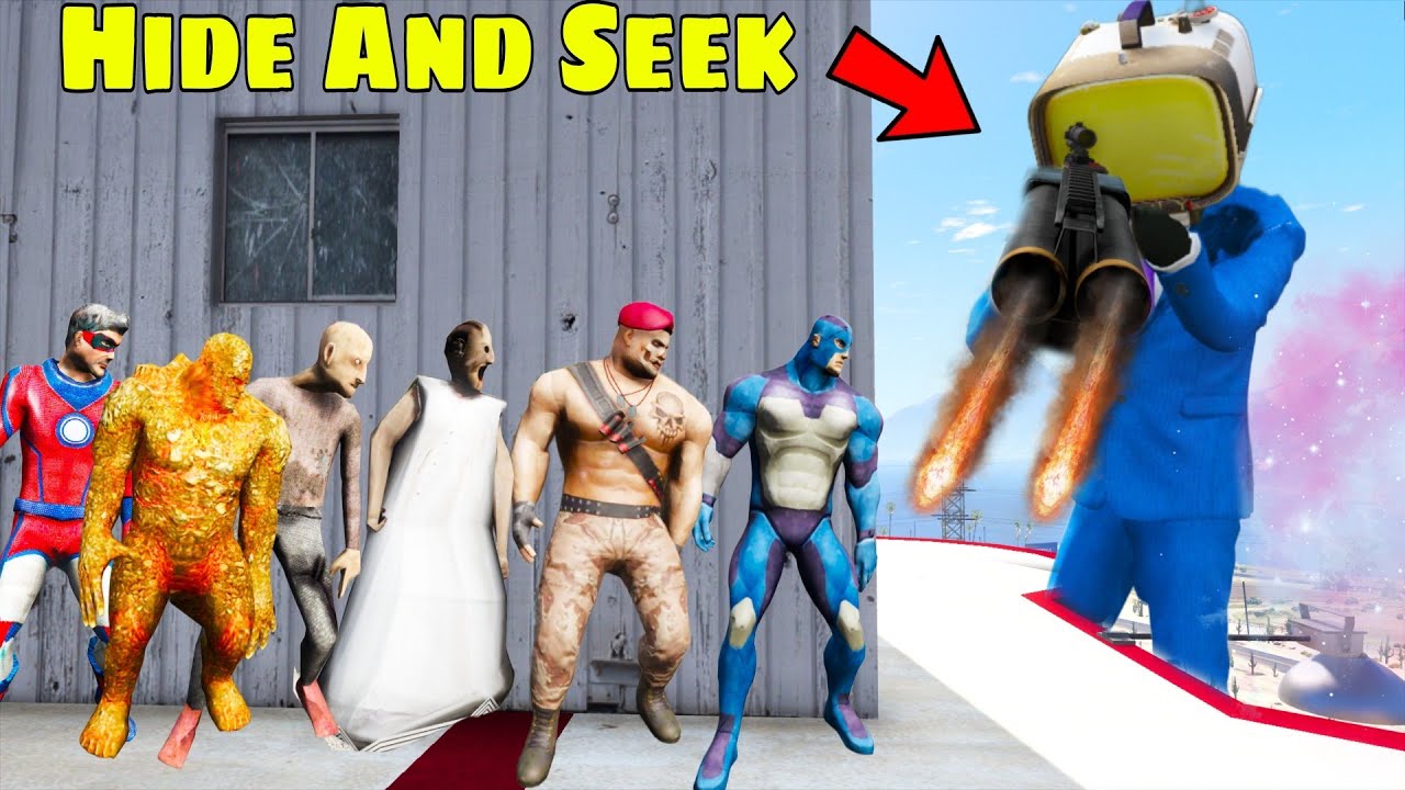 Hide And Seek With Rope Hero Tipson Dangerous Villain Tv Man in Granny House | Rope Hero Vice Town