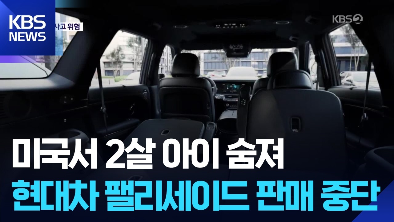 팰리세이드 뒷좌석 사고 위험…일부 사양 판매 중단 / KBS  2026.03.16.