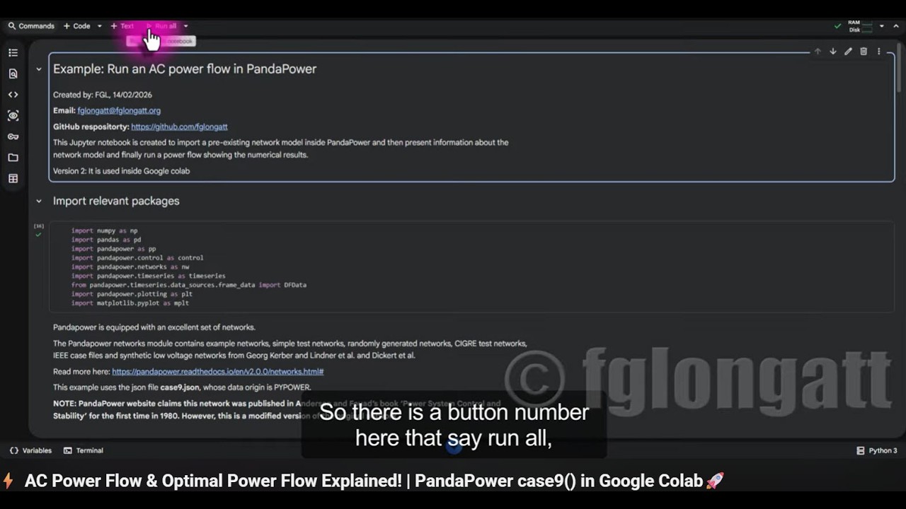 ⚡ Flujo de Potencia AC y OPF con PandaPower | Tutorial Completo en Google Colab (case9) 🚀