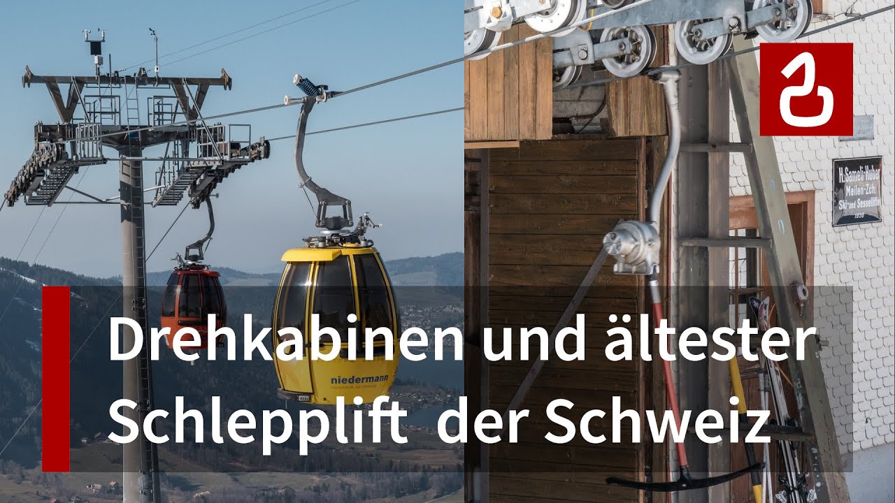 Skigebiet Sattel - Hochstuckli | Stuckli Rondo Drehgondelbahn & Ältester Skilift der Schweiz