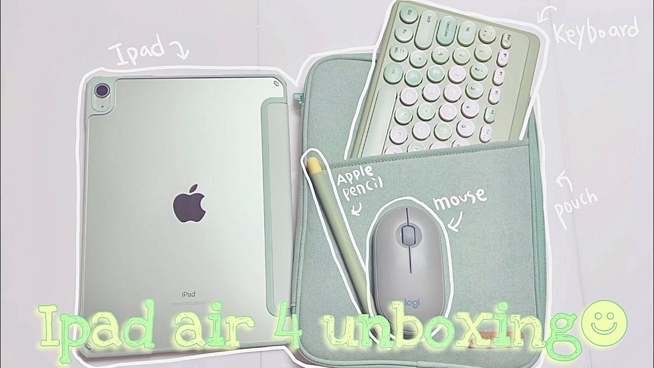 [vlog] 이보다 완벽한 깔맞춤 또 없을걸?🍏 I  아이패드 에어 4 언박싱+불량테스트+그린 깔맞춤 악세사리