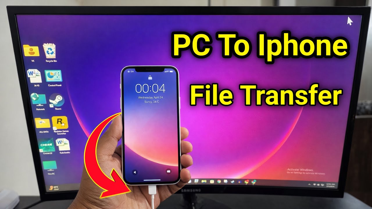 how to transfer data from pc to iphone | transfer data from laptop to iphone | computer to iphone