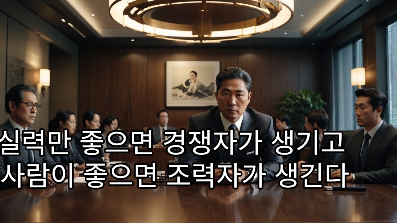 실력만 좋으면 경쟁자가 생기고 사람이 좋으면 조력자가 생긴다