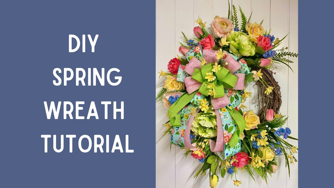 How to Make a Spring Wreath - DIY Spring Floral Wreath