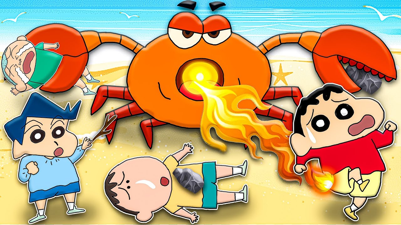 Kill the crab and win ₹10,000 😱🔥 | Shinchan playing crab games with his friends 😂 | funny squid game