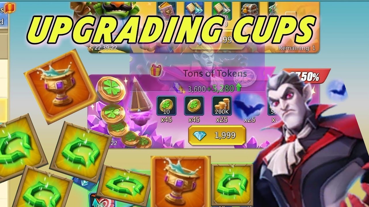 25$ Jackpot? Upgrading cups to gold halos - lordsmobile
