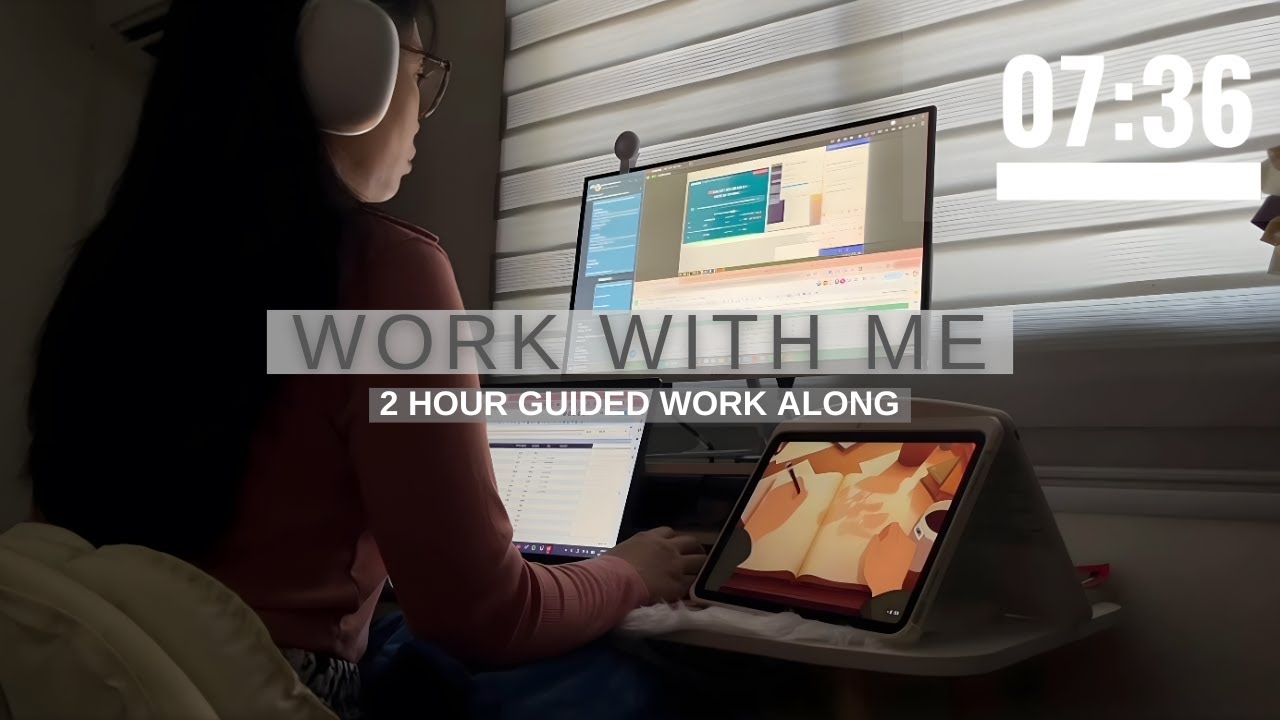 Work With Me  | 2-Hour Deep Focus Session With Productivity -  50-10 Pomodoro