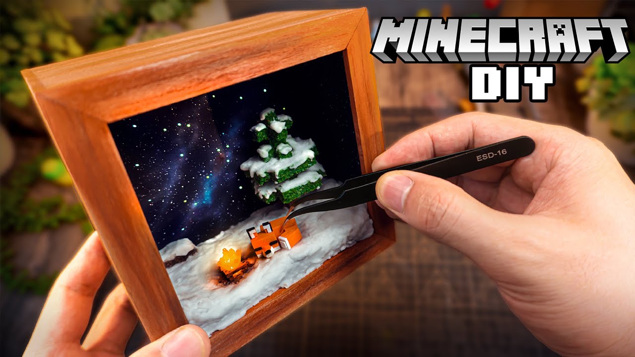 Я создал для этой лисы в Minecraft настоящую звёздную ночь (с использованием оптоволокна).