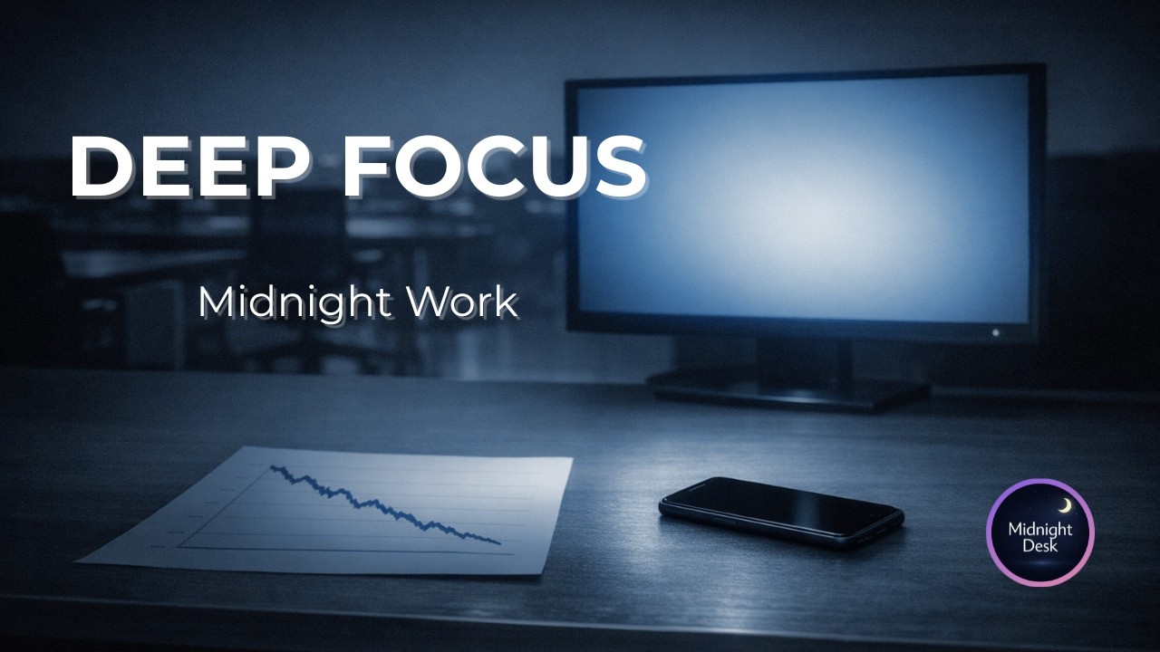 Deep Focus Music for Work | Lost Ground – Midnight Office Ambient (1 Hour)[Vol.151]