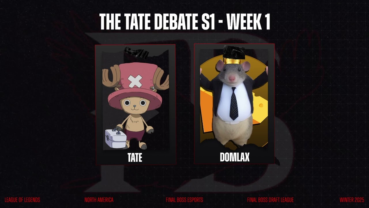 The Tate Debate w/ Tate & Domlax #1 - Season 1 Week 1
