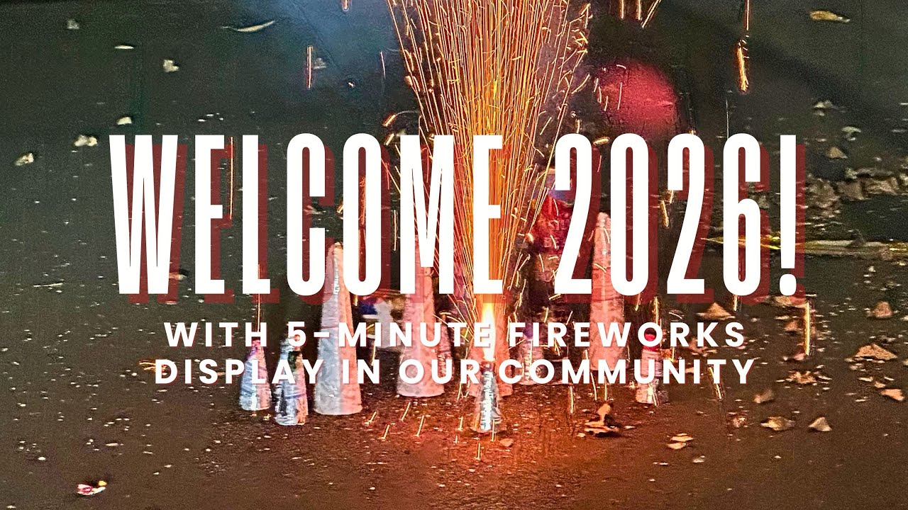This is How We Welcome 2026! With 5-Minute Fireworks Display in Our Community #trending #newyear 