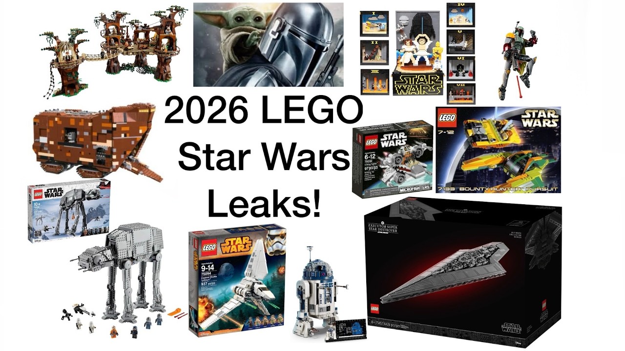 Обзор утечек информации о LEGO Star Wars за 2026 год! UCS ISSD, AT-AT, преследование охотника за ...