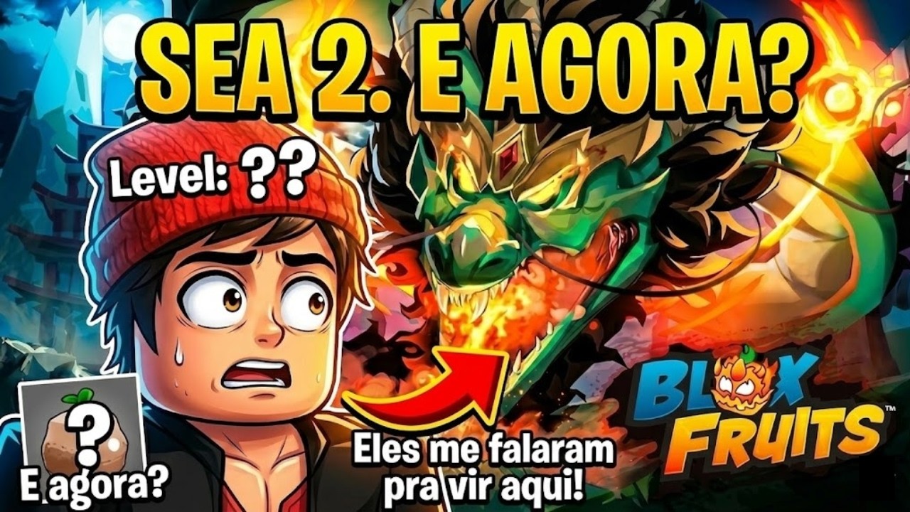 APRENDENDO A JOGAR NO SEA 2 DO BLOX FRUITS! 😂
