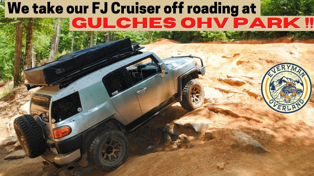 We take our FJ Cruiser off roading at Gulches ohv park in SC...