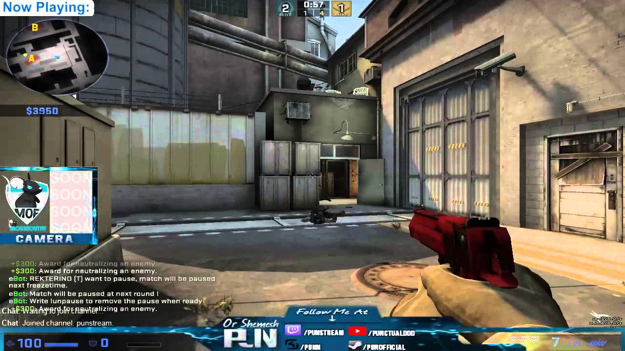 CS:GO - pun sick 4 headshots on eco round