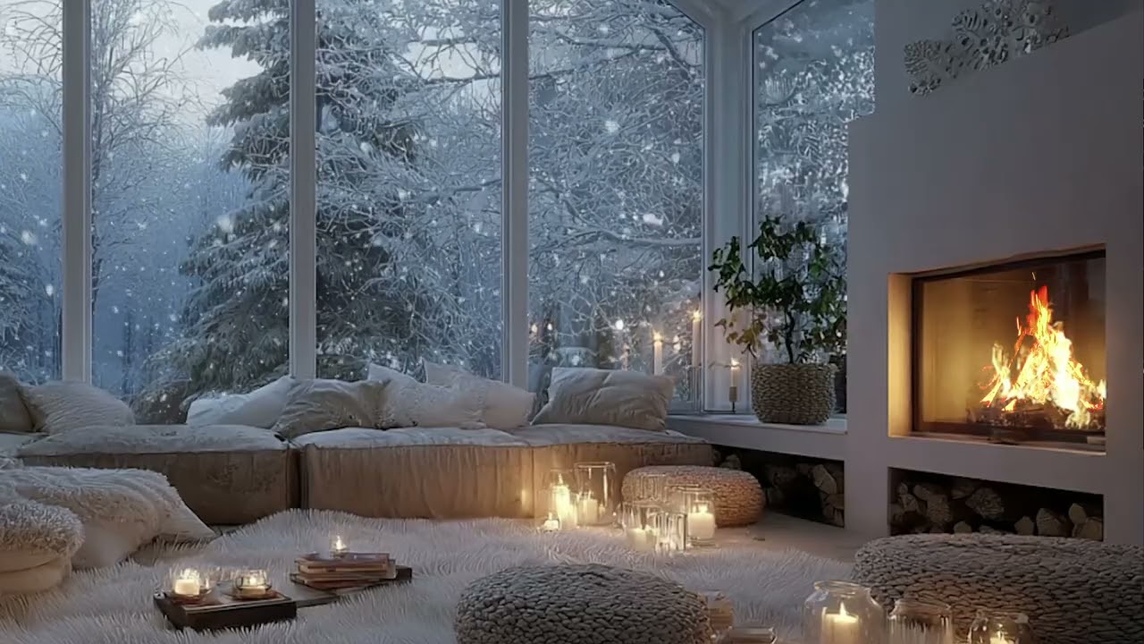 A Cozy Night by the Fireplace 🔥 Gentle Piano Music for Deep Sleep & Relaxation