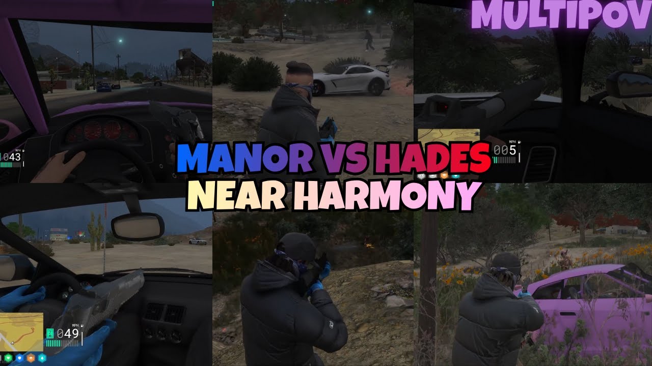 MANOR против HADES после ночной гонки возле Хармони | MULTIPOV | NOPIXEL 4.0 GTA RP