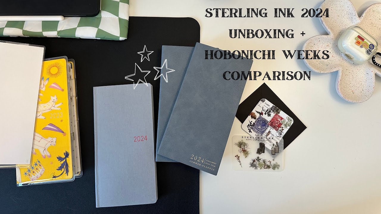 Sterling Ink 2024 unboxing + hobonichi weeks comparison