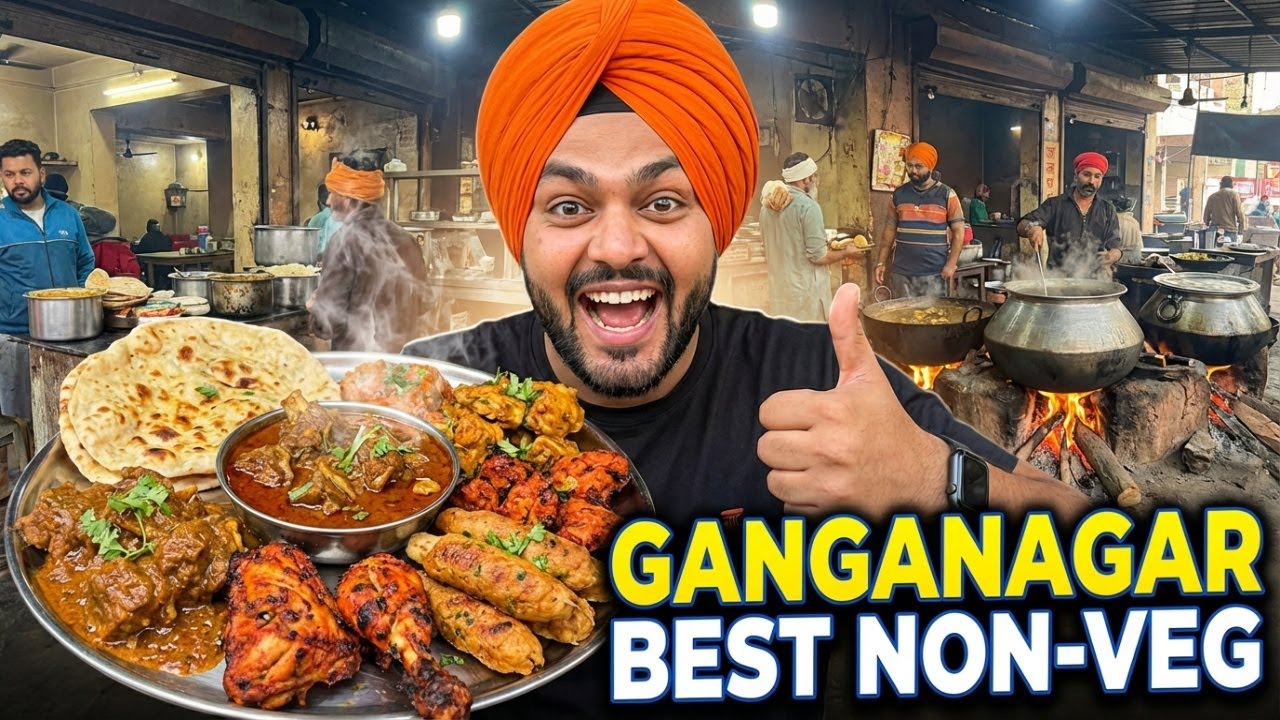 Ganganagar's BEST Non Veg Dhaba Revealed | Mutton , Chicken , Chaap | Street Food