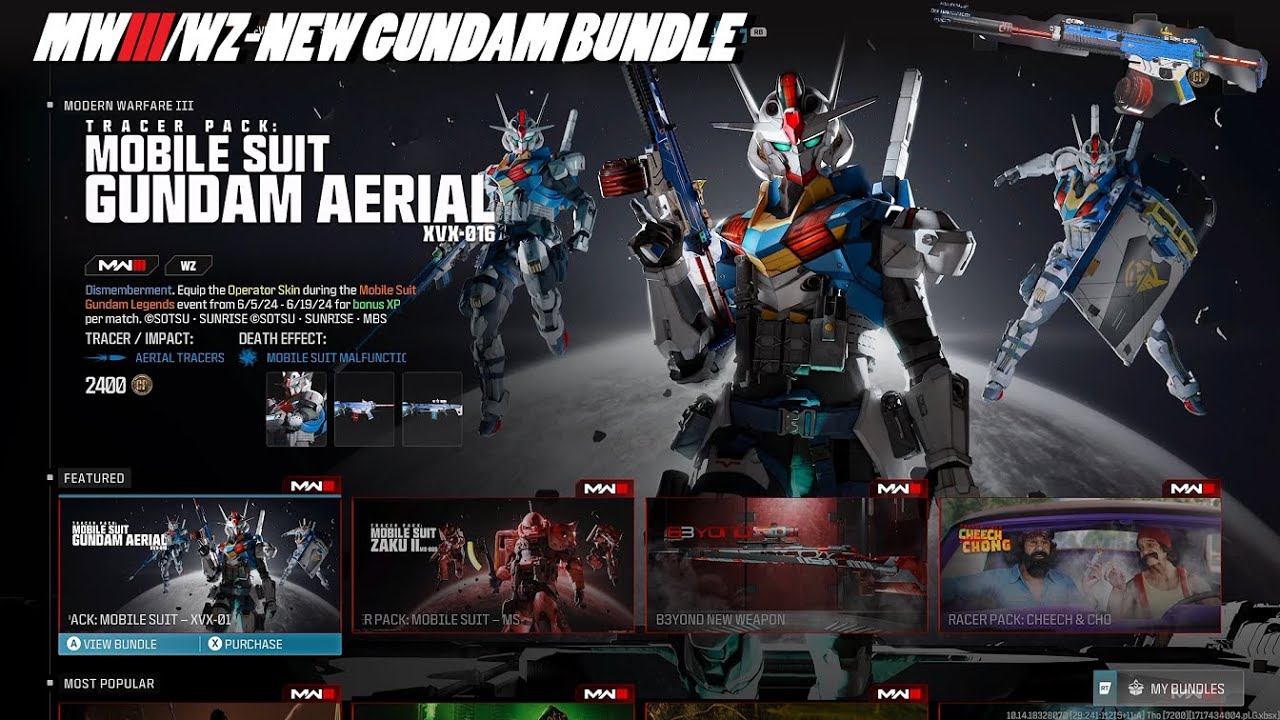 MWIII/WZ-NEW MOBILE SUIT GUNDAM AERIAL TRACER PACK