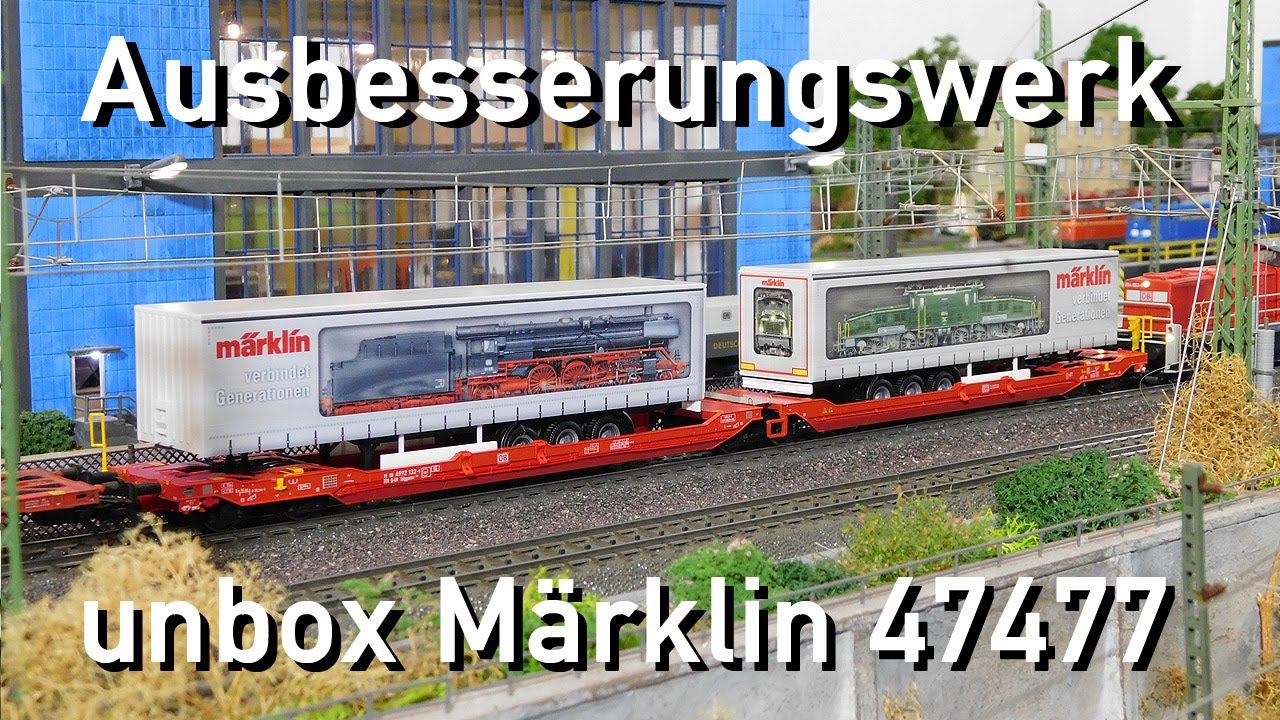 Ausbesserungswerk Märklin H0 unbox 47477  Sdggmrss 738 (T3000e)