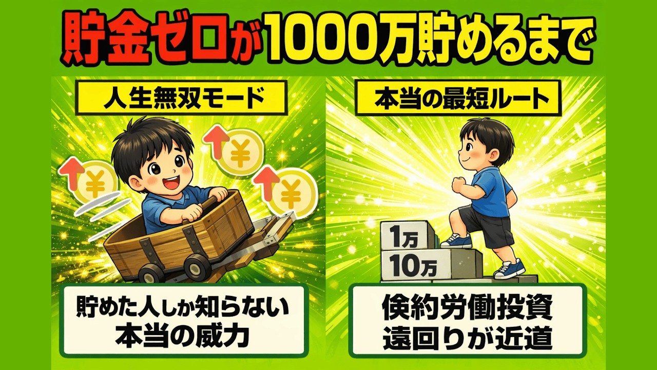 「貯金ゼロ」から人生激変！どん底から1000万円貯めたプロの「ズボラ蓄財術」|大人のための経済チャンネル