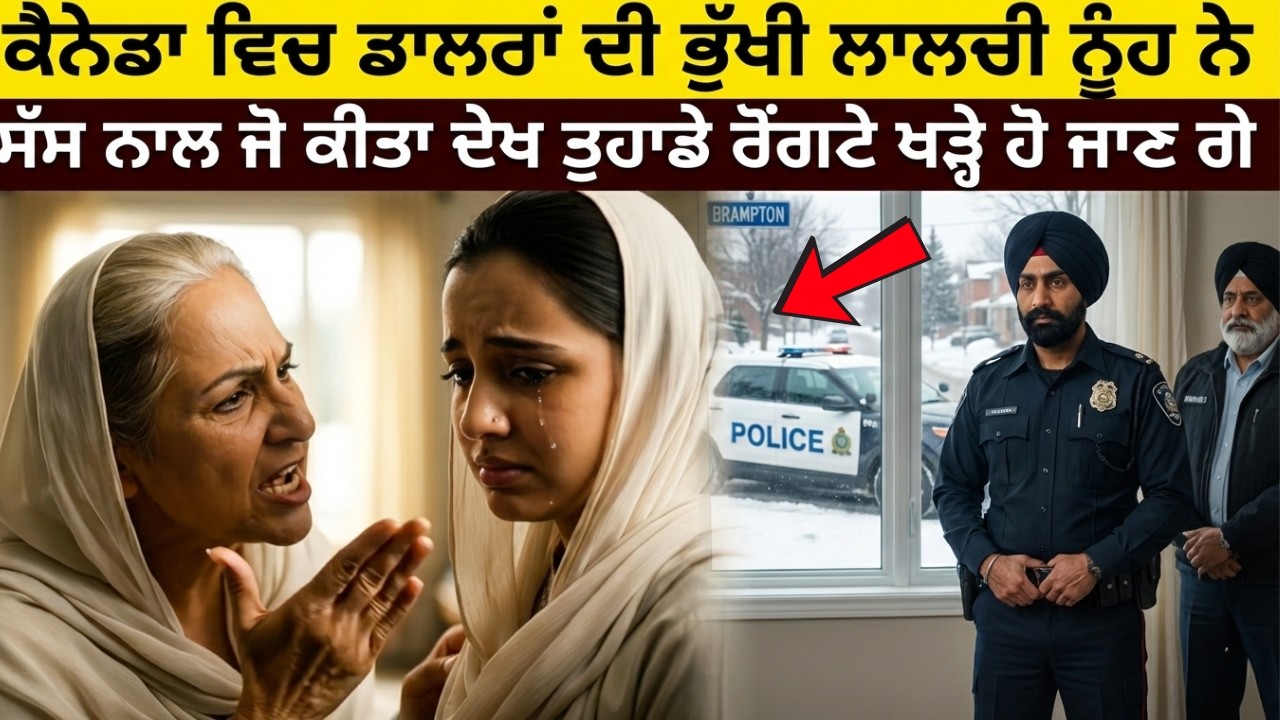 ਡਾਲਰਾਂ ਦੀ ਭੁੱਖੀ ਨੂੰਹ ਨੇ ਕੈਨੇਡਾ 'ਚ ਸੱਸ ਨਾਲ ਖੇਡੀ ਖੌਫ਼ਨਾਕ ਖੇਡ! ਅਸਲੀਅਤ ਜਾਣ ਉੱਡ ਜਾਣਗੇ ਹੋਸ਼ #canadanews