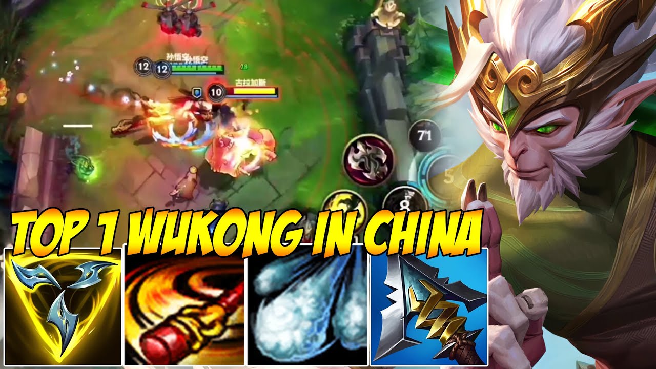 TOP 1 WUKONG IN CHINA WILD RIFT - THE #1 HIGHSET WIN RATE CHAMP