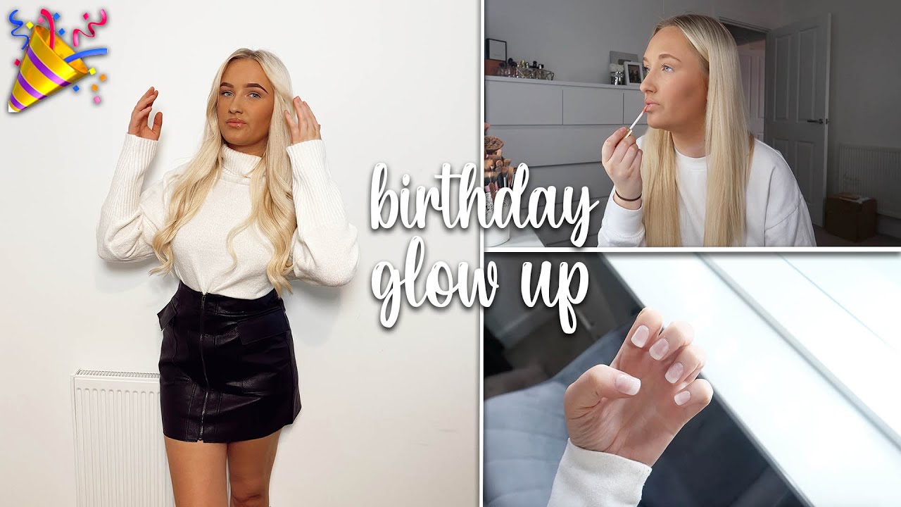 21ST BIRTHDAY GLOW UP - NAILS, FAKE TAN, MAKEUP!!