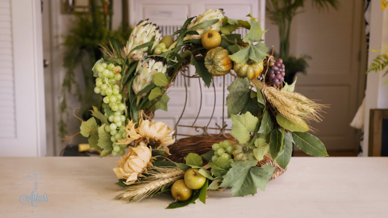 Floristry Tutorial: Thanksgiving Celebration Door Wreath