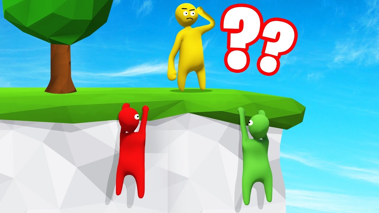 HIDING On The SIDE Of A CLIFF! (Human Fall Flat)