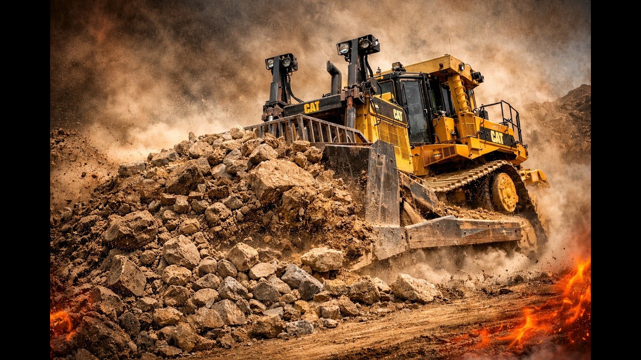 Caterpillar D11R Heavy Equipment in Action