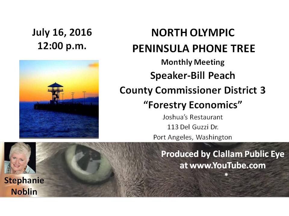 2016 07 16 NOPPT-Commissioner Bill Peach-Forestry Economics