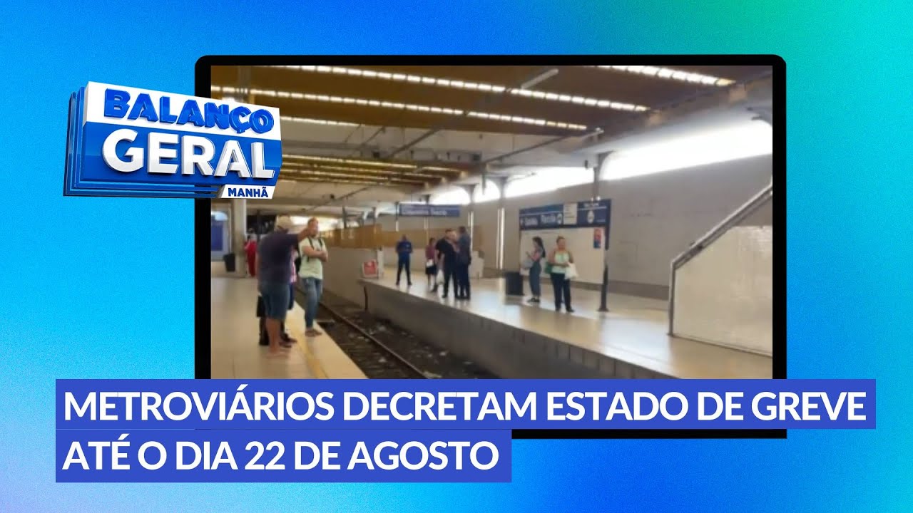 Metroviários do Recife decretam estado de greve