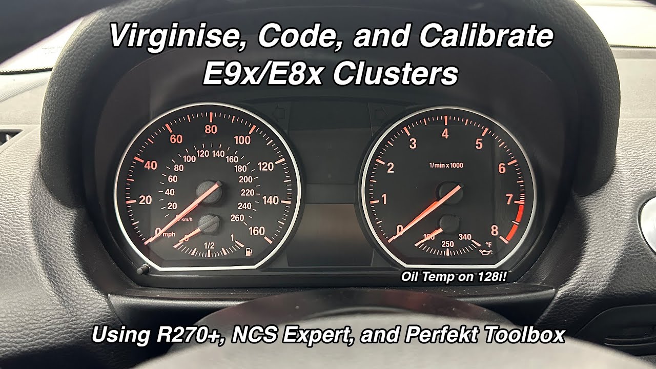 Virginise, Code, and Calibrate any E9x/E8x Cluster - Oil Temp on my 128i!