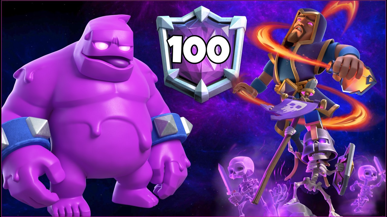 Top Ladder with Elixir Golem Deck.!