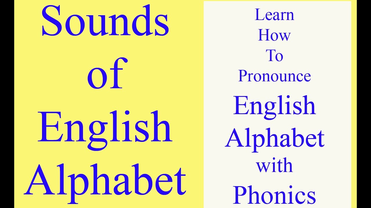 Sounds of English Alphabet | Learn how to pronounce the English Alphabet with Phonics