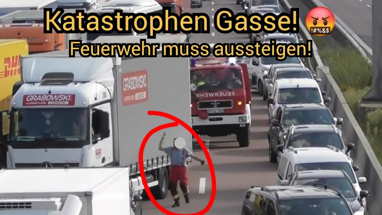 FEUERWEHR STEIGT AUS! - Schwerer Unfall mit Katastrophen Rettungsgasse auf der A9 bei Dessau - 27.06