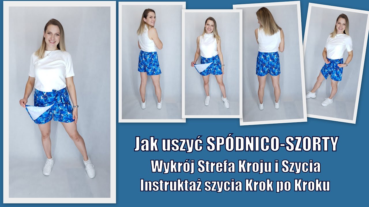 Jak uszyć spódnico-szorty - Krok po Kroku - Strefa Kroju i szycia