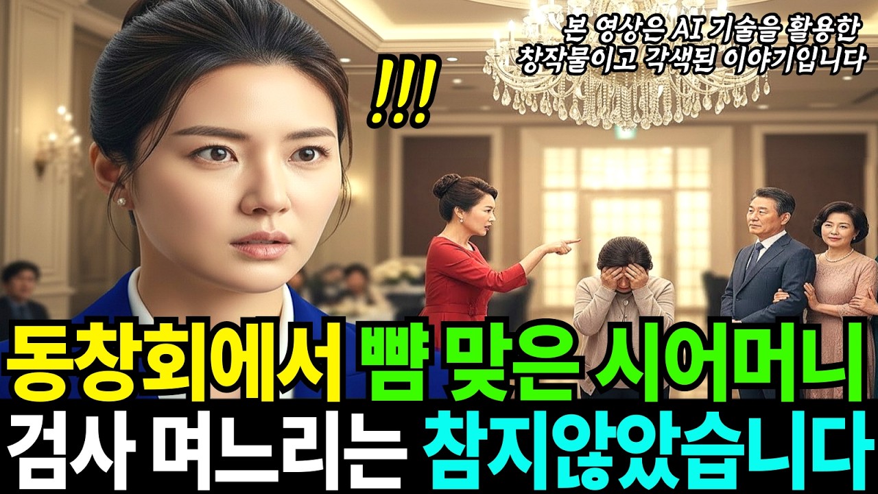 동창회에서 뺨 맞는 시어머니 보고, 검사 며느리가 개박살내는데