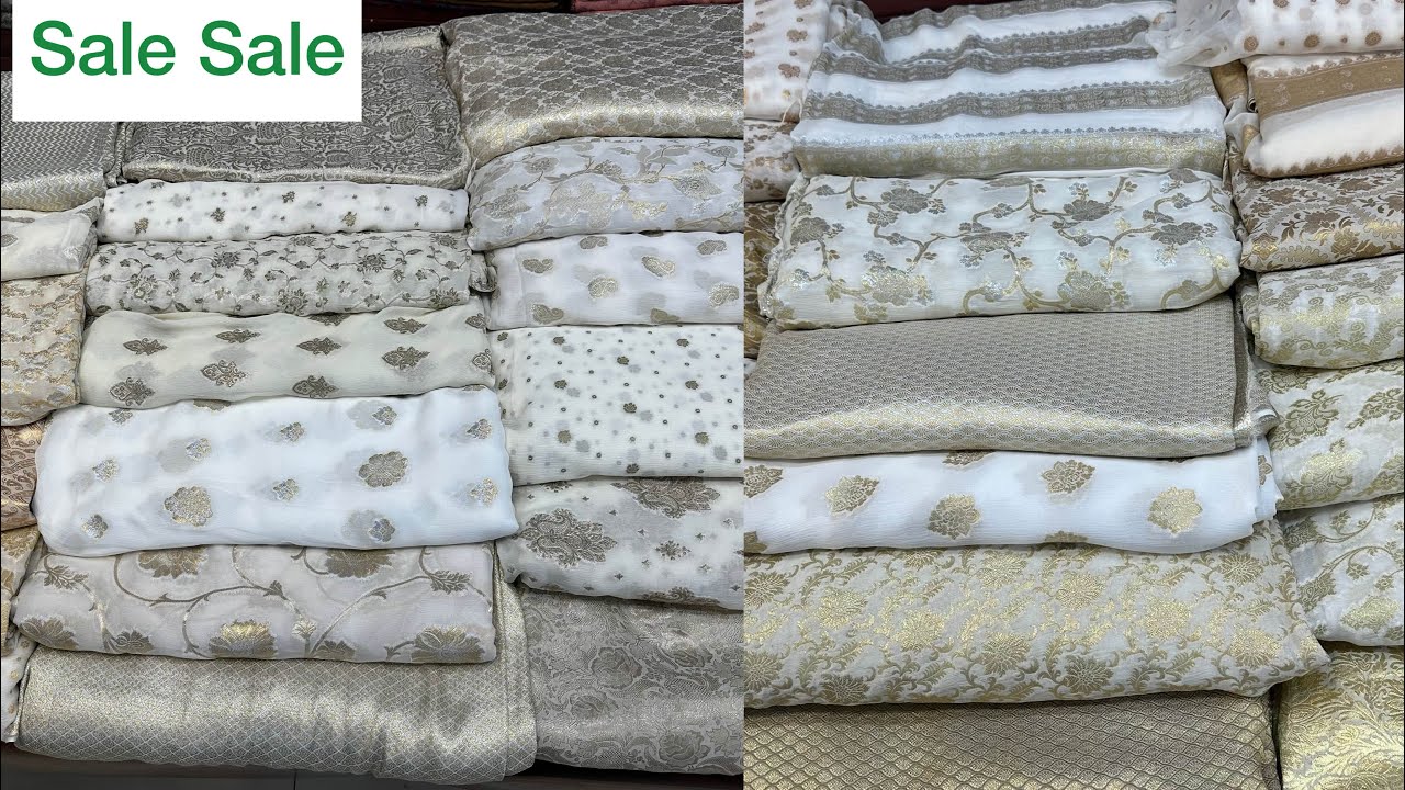Flat sale | Pure Atlas BANARSI | Loose fabric | Lehnga | Gharara | 2023