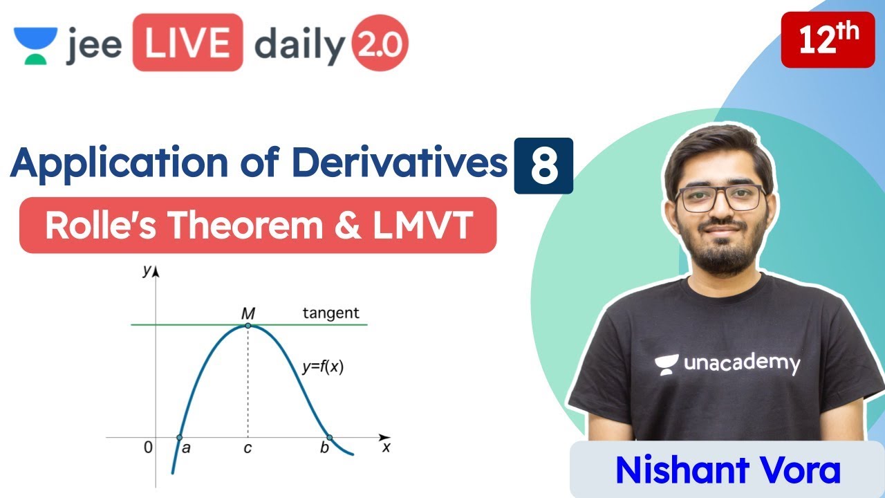 JEE: Application of Derivatives L8 | Rolle's Theorem | LMVT | Unacademy JEE | Maths | Nishant Vora