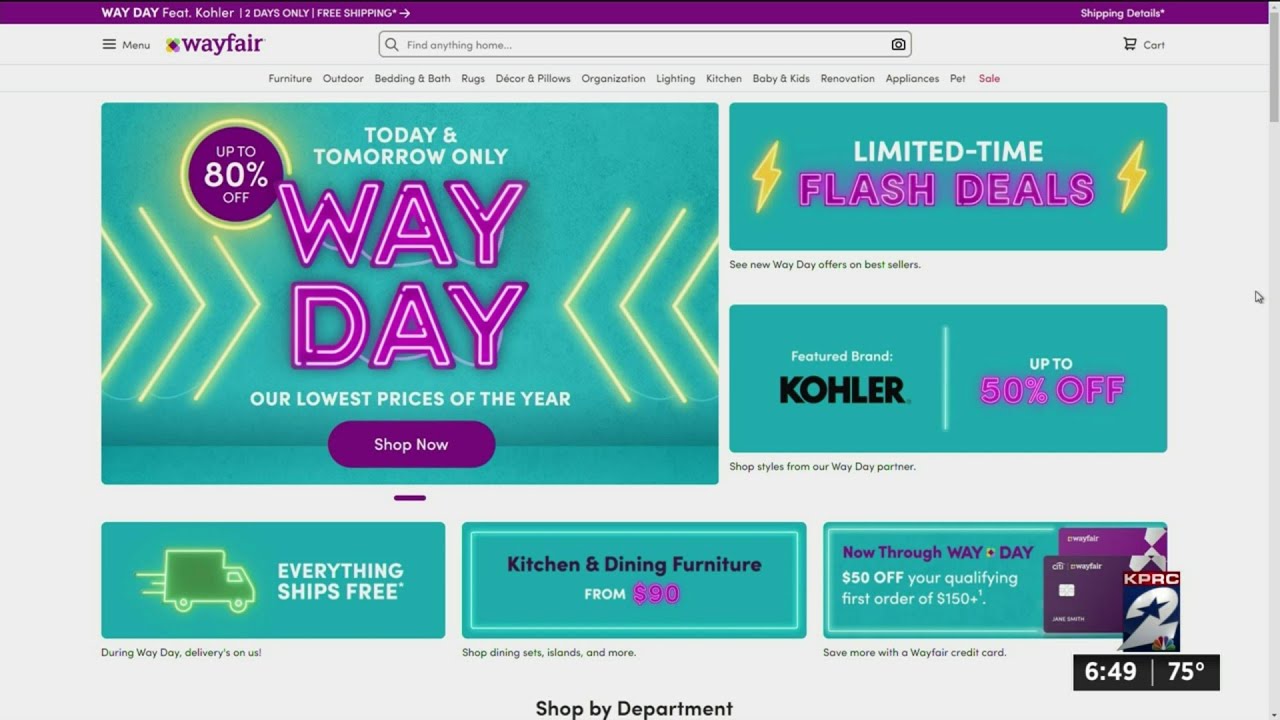 Shop Way-Day for great deals on all things for your home