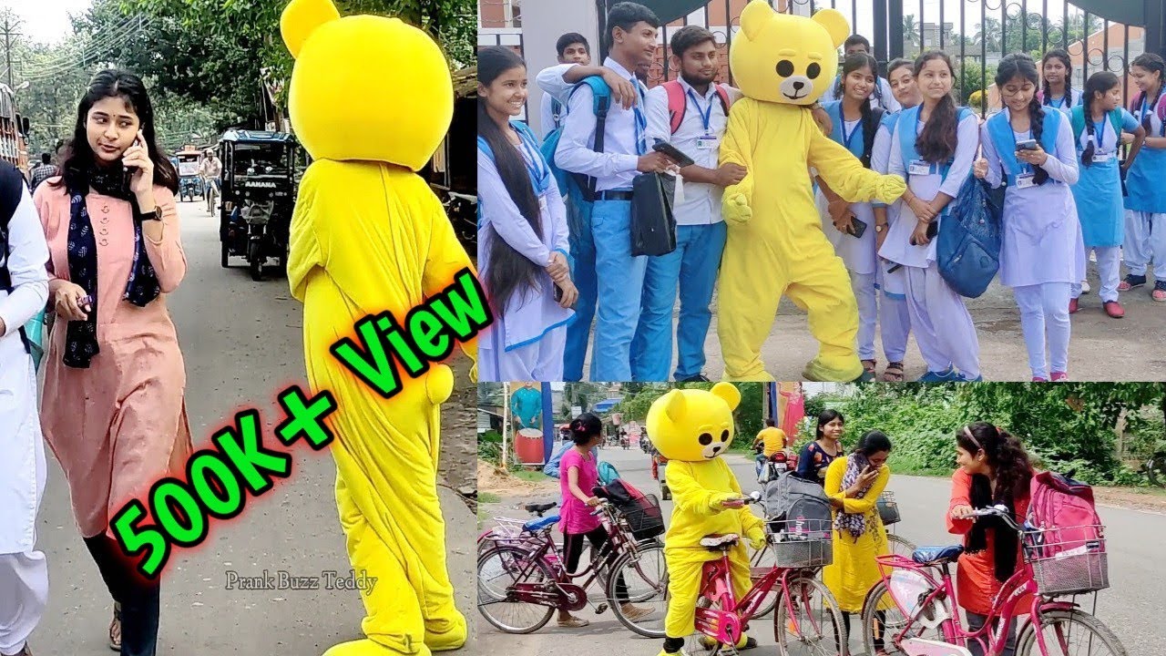Cute School Girl Prank With Teddy Beare || Teddy Funny Video @prankbuzzteddy