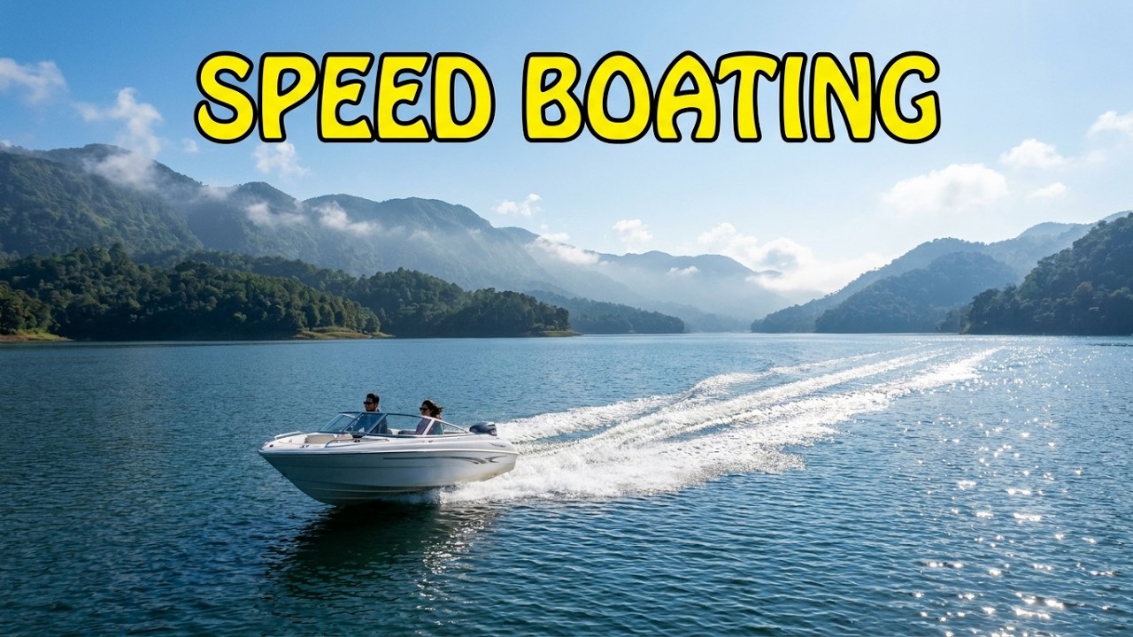 Speed Boating at Umiam Lake #boating #lake #meghalaya